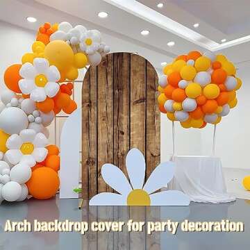 Stylish JASREE 6.6FT Rustic Wood Arch Cover for Events