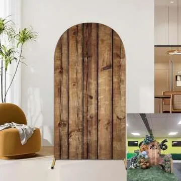 Stylish JASREE 6.6FT Rustic Wood Arch Cover for Events