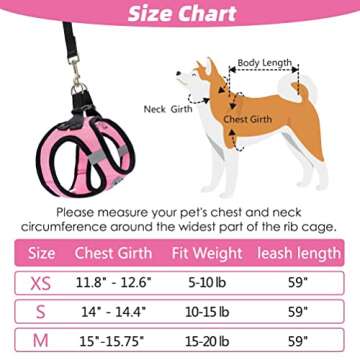 PAWCHIE Puppy Harness and Leash Set - Soft Mesh Dog Vest Harness, Reflective & Adjustable Harness fo...