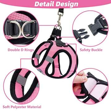 PAWCHIE Puppy Harness & Leash Set for Small Dogs & Cats