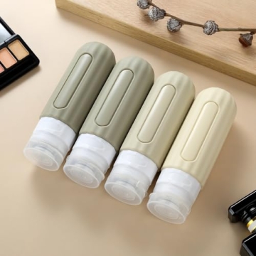 TSA Approved Leak Proof Silicone Travel Bottles 4 Pack