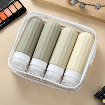 TSA Approved Leak Proof Silicone Travel Bottles 4 Pack