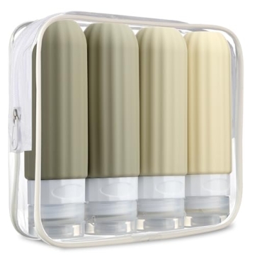 TSA Approved Leak Proof Silicone Travel Bottles 4 Pack