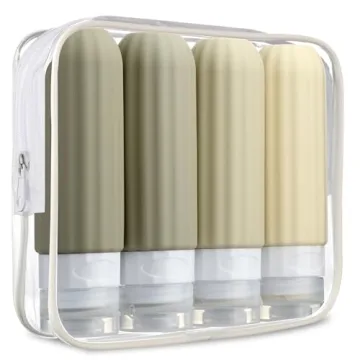 TSA Approved Leak Proof Silicone Travel Bottles 4 Pack
