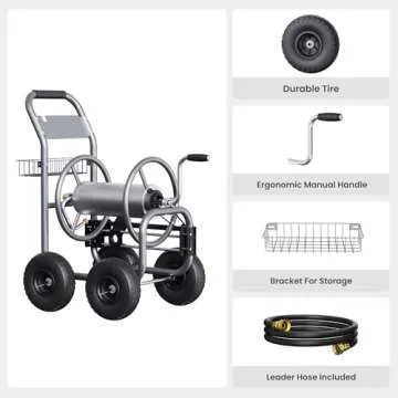 Giraffe Hose Reel Cart: Heavy Duty, 250ft Capacity