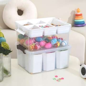 Citylife 17 QT Plastic Storage Bins Clear Storage Box with Lids Multipurpose Stackable Storage Conta...