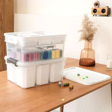 Citylife Clear Storage Bins - Versatile and Stackable