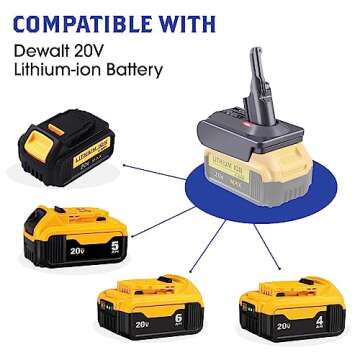 BTRUI for Dyson V7 Battery Adapter for Dewalt 20V Battery Convert to for Dyson SV11 V7 Animal Cordless Stick Vacuum Cleaner Handheld Vacuum Converter (only DW20V7 Adapter)