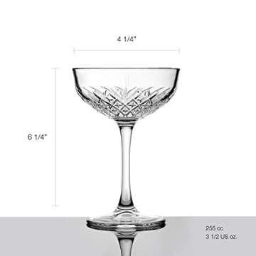 Buy Pasabahce Coupe Cocktail Glasses Set of 4 - Perfect for Parties