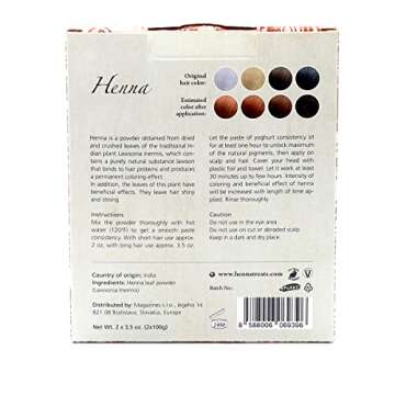 Henna Powder - Red Hair Dye - Fresh and Pure Organic - 7 ounce - Indian Natural Hair Care