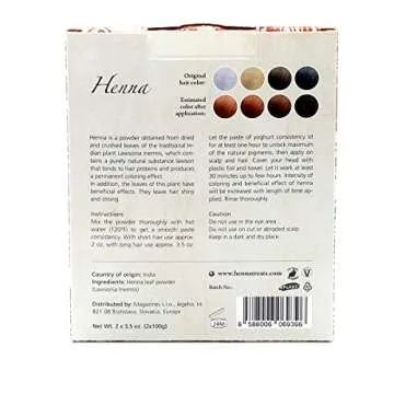 Henna Powder - Red Hair Dye - Fresh and Pure Organic - 7 ounce - Indian Natural Hair Care