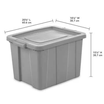 Sterilite 18 Gallon Tuff1 Storage Tote - 6-Pack