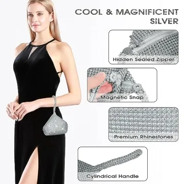 JIAN YA NA Elegant Rhinestone Clutch for Women
