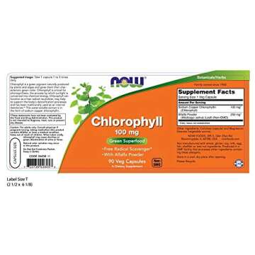 NOW Foods Chlorophyll 100 mg Caps, 90 ct - Your Ultimate Wellness Companion for Detox Support