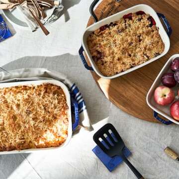 Staub 2-pc Rectangular Baking Dishes Set in Dark Blue