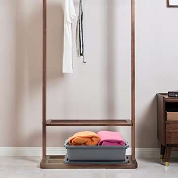 Begale 3-Pack Gray Commercial Utility Bus Box, Plastic Bus Tub with Lids, 13 L