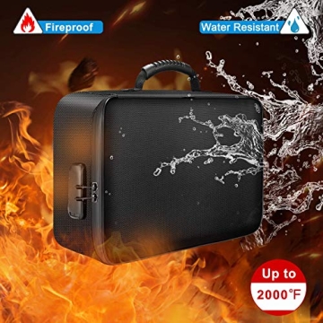 DocSafe Fireproof Water-Resistant Document Bag with Lock