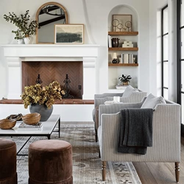 QEEIG Bathroom Floating Shelves - 16 inch Rustic Pair