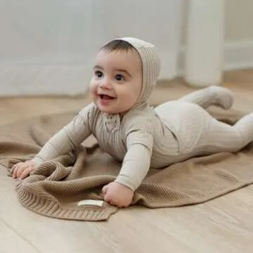 Bleu La La Organic Baby Blanket - Soft & Breathable Swaddle
