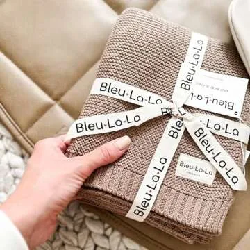 Bleu La La Organic Baby Blanket - Soft & Breathable Swaddle