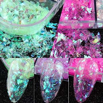 12 Colors Gradient Nail Art Glitter Sequins for DIY Glam