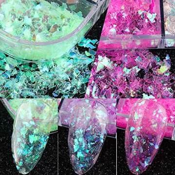 12 Colors Gradient Nail Art Glitter Sequins for DIY Glam