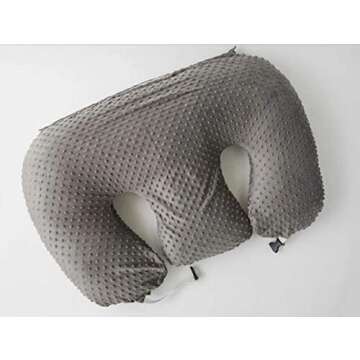 Twin Z Pillow Grey 6 uses in 1 Twin Pillow ! Breastfeeding, Bottlefeeding, Tummy Time, Reflux, Suppo...