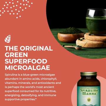 HealthForce SuperFoods Spirulina Manna - Powder - 5.25 Oz