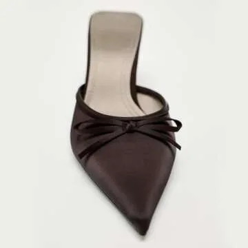 Affordable UFEDO Kitten Heel Bow Mules for Women