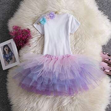 TTYAVO Baby Girl 1st Birthday 3Pcs Outfit Set