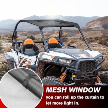 MFC Soft Canvas Roof Top Compatible with for 2014-2023 UTV Polaris RZR 900 900S 1000 S XP1000 Turbo 2 Seater Soft Top Roof Sun Visor Replacement for Part Number 2883073