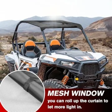 MFC Soft Canvas Roof Top Compatible with for 2014-2023 UTV Polaris RZR 900 900S 1000 S XP1000 Turbo 2 Seater Soft Top Roof Sun Visor Replacement for Part Number 2883073
