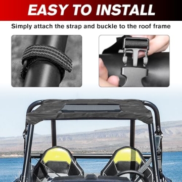 MFC Soft Canvas Roof Top Compatible with for 2014-2023 UTV Polaris RZR 900 900S 1000 S XP1000 Turbo 2 Seater Soft Top Roof Sun Visor Replacement for Part Number 2883073