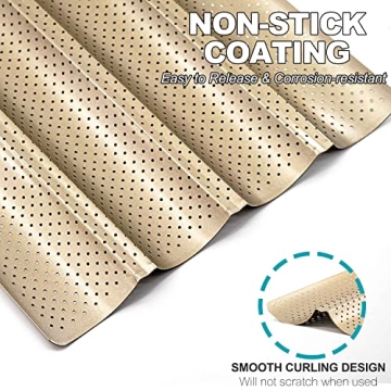 Anaeat Nonstick Baguette Pan Set for Perfect French Bread