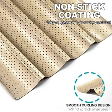 Anaeat Nonstick Baguette Pan Set for Perfect French Bread