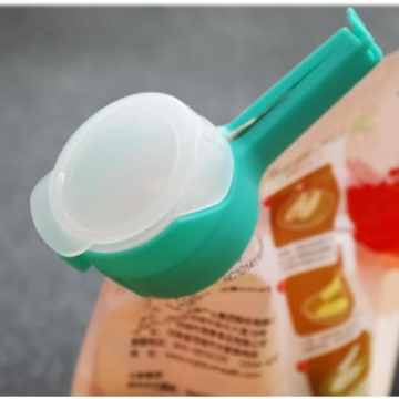 4 Pcs Food Bag Clips with Pour Spout for Kitchen Storage