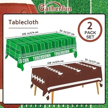 Football Party Disposable Tablecloths for Game Day Fun