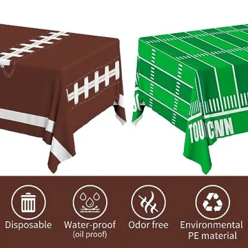 Football Party Disposable Tablecloths for Game Day Fun