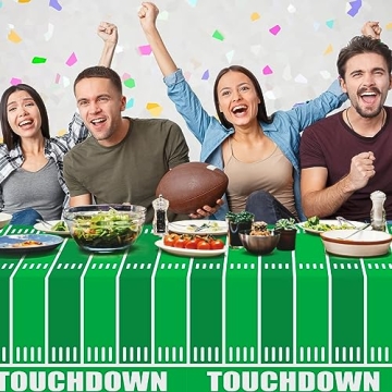 Football Party Disposable Tablecloths for Game Day Fun