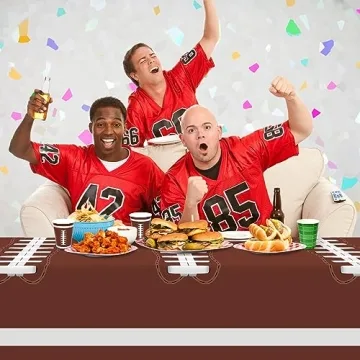 Football Party Disposable Tablecloths for Game Day Fun