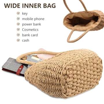FENBEN Hand-Woven Straw Bag - Stylish Eco-Friendly Beach Tote