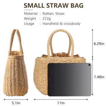 FENBEN Straw Bags for Women - Eco-Friendly Beach Tote