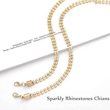 Barode Sexy Sequins Short Dress Slit Silver Blackless Metal Skirts Cocktail Body Chain Beach Bikini Rave Clubwear Body Accessories Jewelry for Women and Girls (Gold)