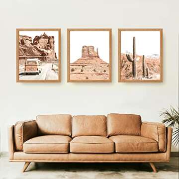 Roslynity Nature Wall Art Prints Set of 6 Southwestern Decor Desert Cactus Wall Decor Western Succulent Prints Joshua Tree Western Room Desert Photography Art for Home Bedroom Decor (8"x10" UNFRAMED)