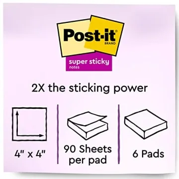 Post-it Super Sticky Recycled Notes - Pastel Colors 4x4