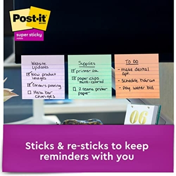 Post-it Super Sticky Recycled Notes - Pastel Colors 4x4
