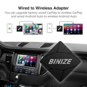 Wireless Carplay Adapter & Android Auto Wireless Adapter, 2-in-1 Converts Wired to Wireless Carplay Dongle for Plug & Play Carplay Android Auto Car with iOS 10+ / Android 11+