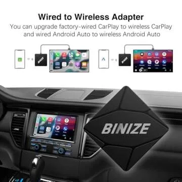 Wireless Carplay Adapter & Android Auto Wireless Adapter, 2-in-1 Converts Wired to Wireless Carplay Dongle for Plug & Play Carplay Android Auto Car with iOS 10+ / Android 11+