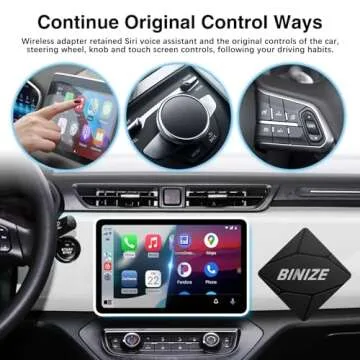 Wireless Carplay Adapter & Android Auto Wireless Adapter, 2-in-1 Converts Wired to Wireless Carplay Dongle for Plug & Play Carplay Android Auto Car with iOS 10+ / Android 11+