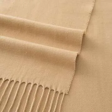 CALVIN & OLIVIA Ultra-Soft Winter Cashmere Feel Scarf Warm Long Unisex Winter Scarves Perfect Holiday Gift for Women Men Amazing Camel